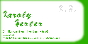 karoly herter business card